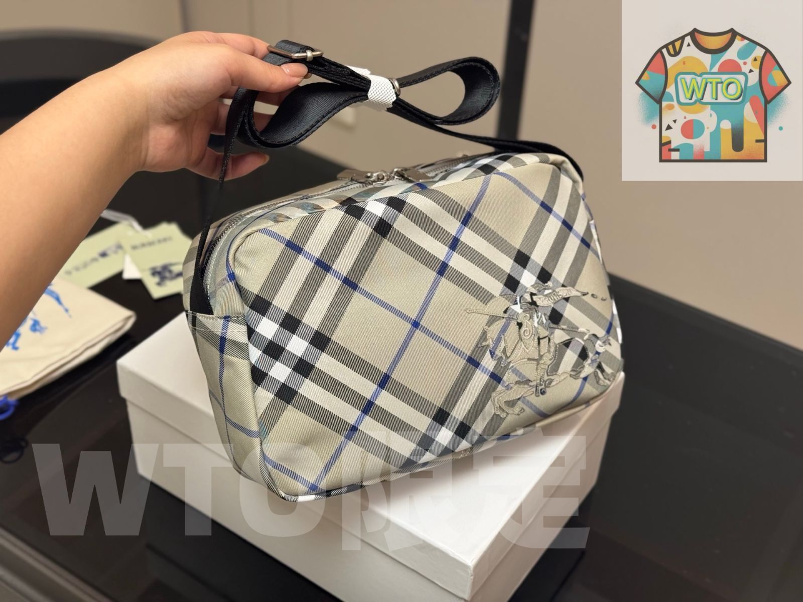 今日 Burberry バーバリー ニューカメラバッグ シリーズ 最新素材の格柄が特徴的なファッショナブルデザイン-WTO輸入2