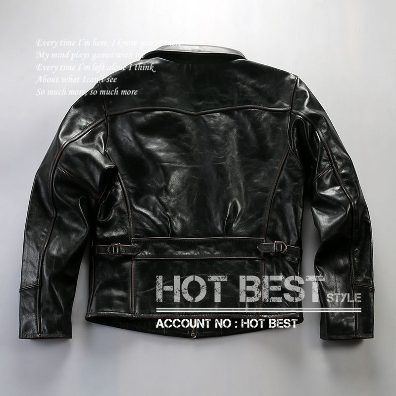 1.2mm 茶芯カウハイド 30 sスタイル シングルライダース レザージャケット 植物鞣し革 オイルレザー 牛革