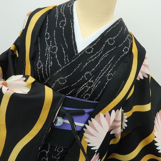  六花-RIKKA- 洗える着物 羽織紐付 ロング丈 羽織 菊 着物 A 1621 羽織 着物 浴衣