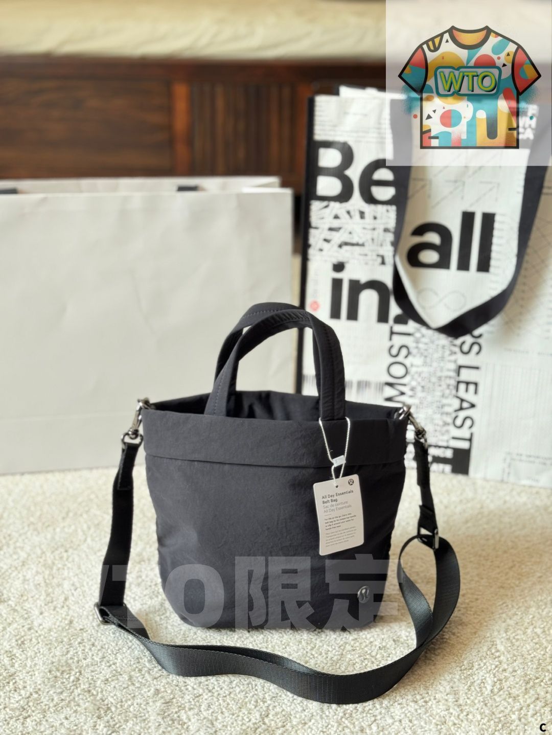 WTO通販 Lulu Unisex Lightweight Travel Tote ルル ユニセックス ライトウェイト トラベルトートバッグ-WTO輸入-YDJ39