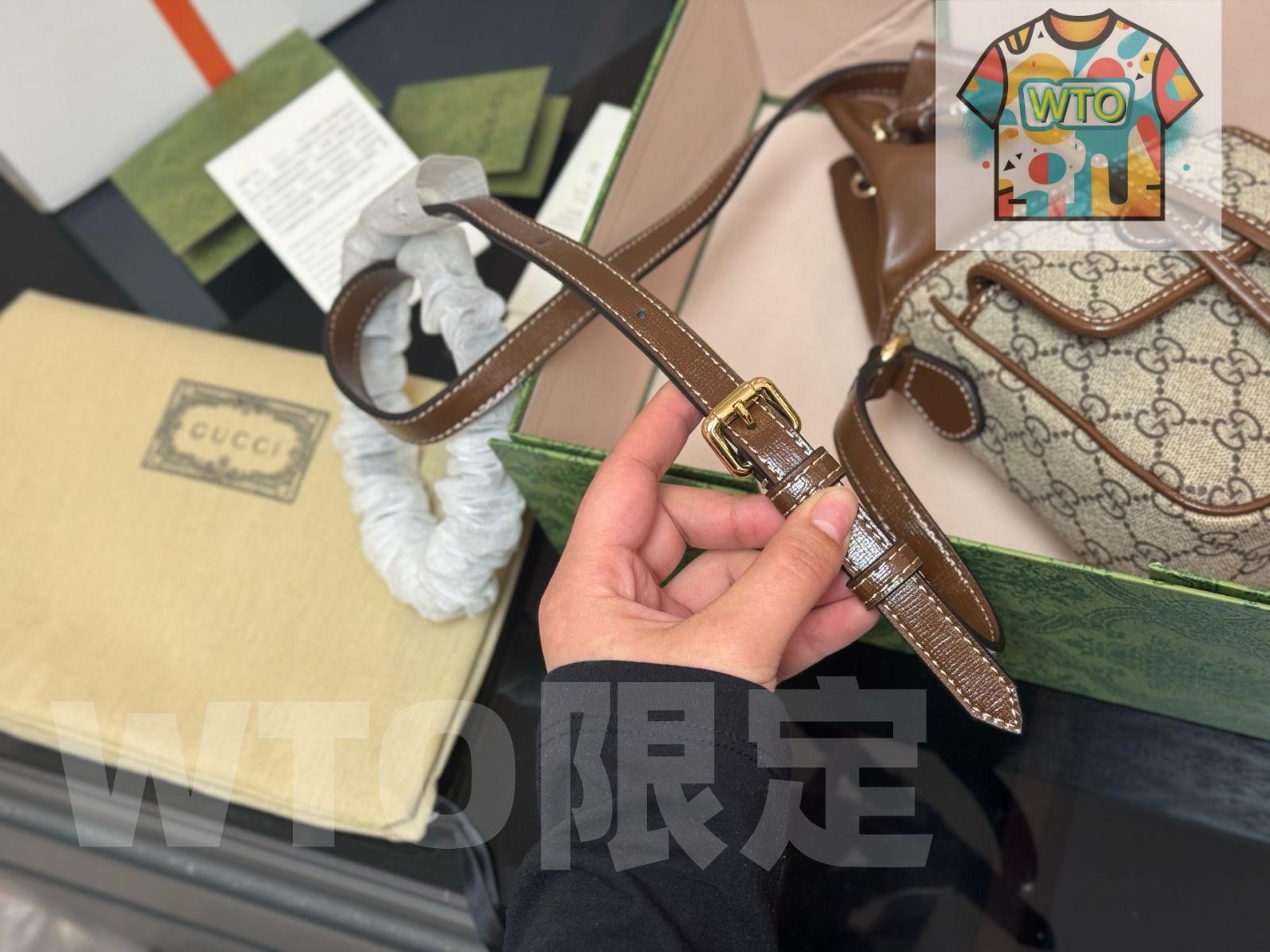 WTO通販 GUCCI Horsebit グッチ ホースビット ミニバケットバッグ WTO輸入 DVZ 59 高見え ブラウン系