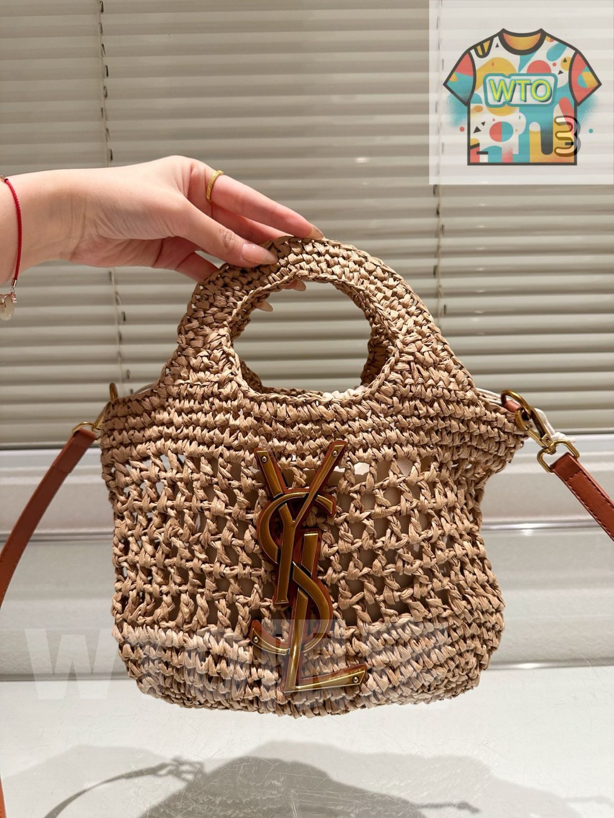 WTO通販 YSL Woven Tote Bag イヴ サンローラン ウーブントートバッグ-WTO輸入-HDO53