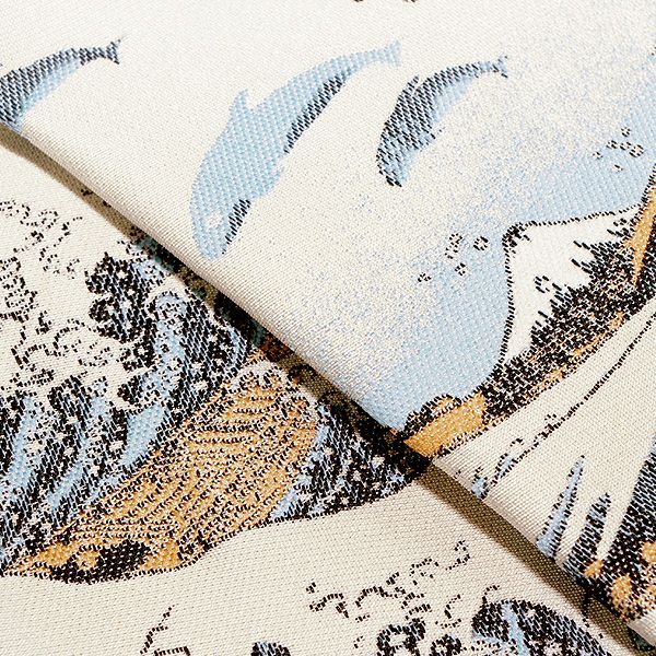  浴衣帯 半幅帯 小袋帯 細帯 リバーシブル ポリエステル 仕立て上がり 葛飾北斎 富士山 富獄三十六景 生成り 粋 シック レトロ 女性 レディース 10代〜50代 60代 着物 浴衣 han-r 3-sei 3 半巾 半幅 小袋帯 帯