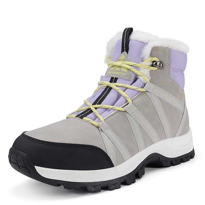在庫セール】[Mishansha] スノーシューズ レディース 暖かい ボア