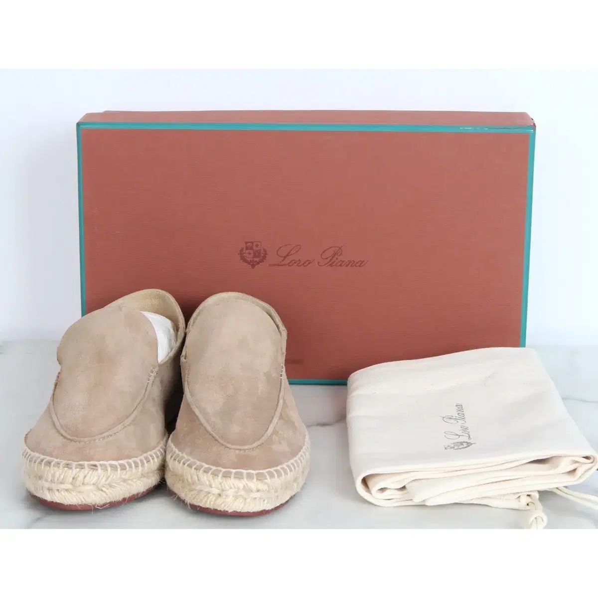 ロロ ピアーナ シーサイド スウェード エスパドリーユ 36 230