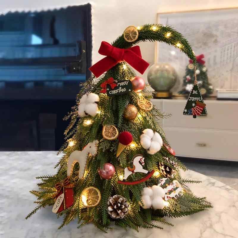 クリスマスツリー 卓上 ミニ クリスマスツリーセット クリスマス 飾り 40cm PE製 LEDライト付き 卓上ツリー ディスプレイ