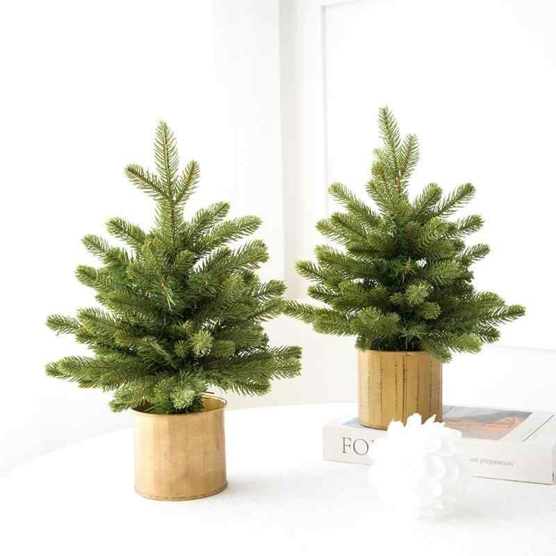 クリスマスツリー ミニ 卓上 クリスマス 飾り PE混合葉 グリーン