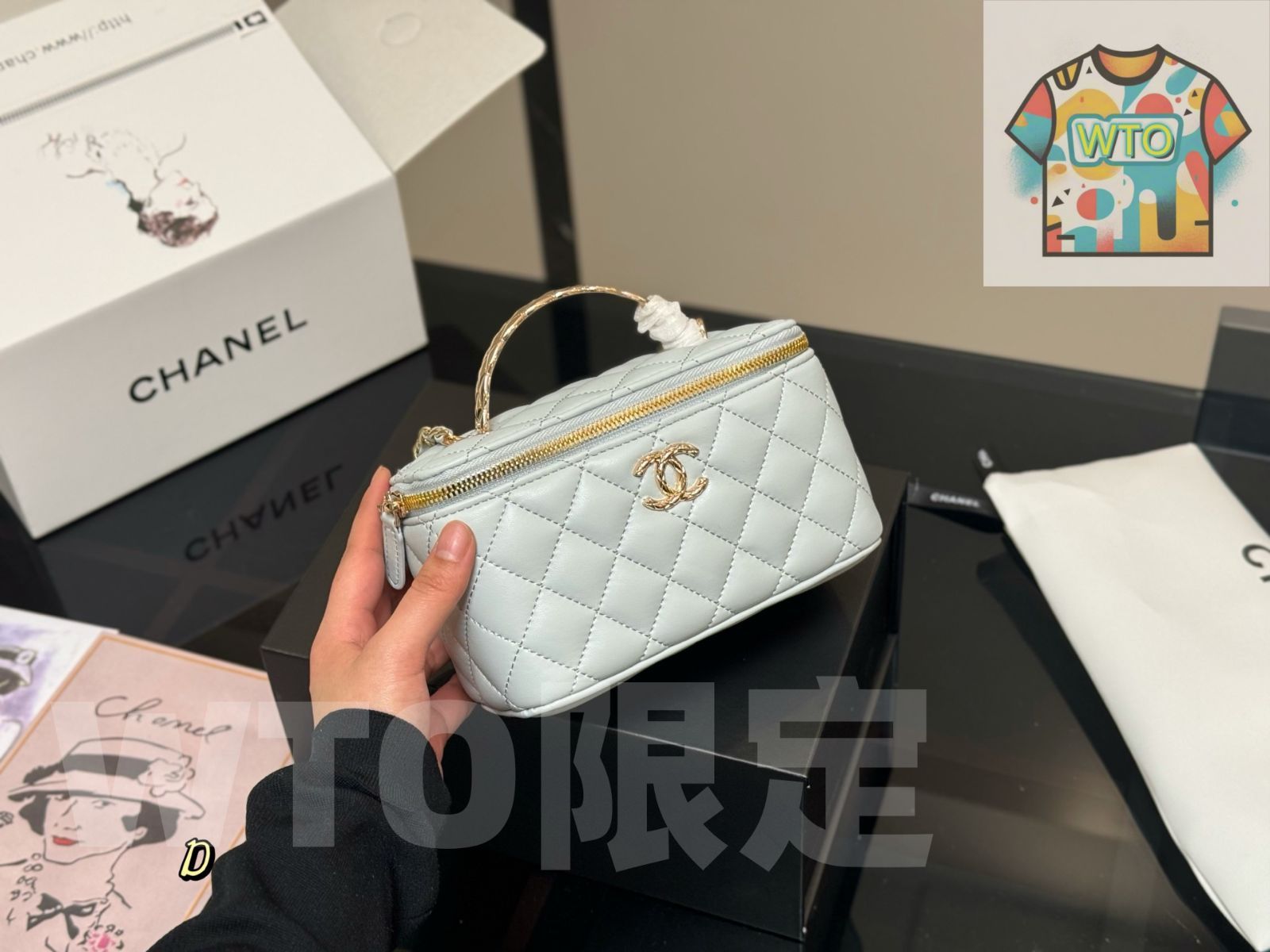  WTO通販 Chanel Handle Cosmetic Box シャネル ハンドル コスメ ボックス-WTO輸入-TLM 14 長財布 小物