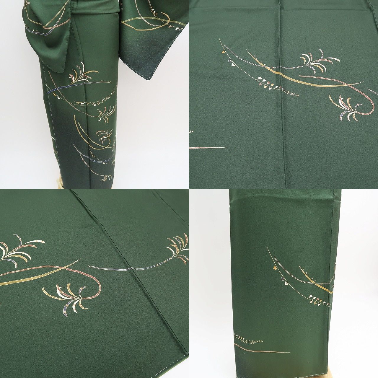 わん✾m590＊手描き友禅 縫い一つ紋 手縫い仕立て 訪問着 m590＊手描き友禅 縫い一つ紋 手縫い仕立て 訪問着