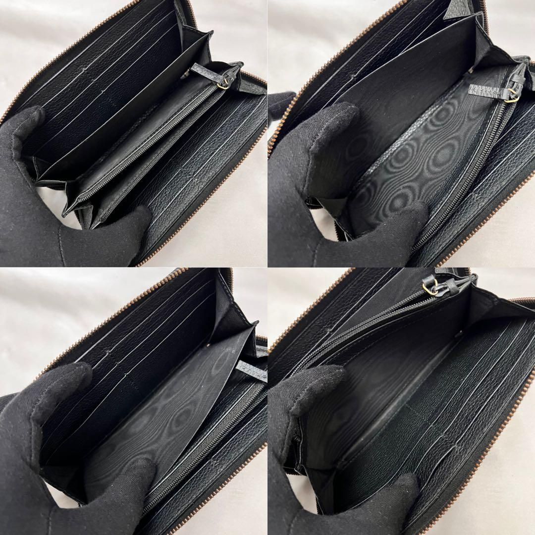 ◇極美品◇グッチ ヴィンテージロゴプリント長財布 ブラック 496317