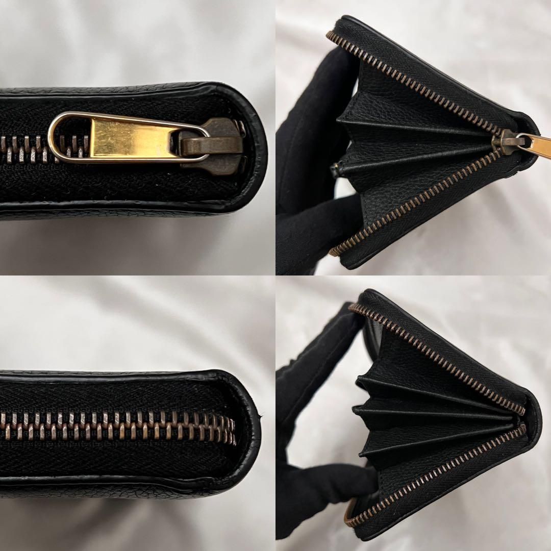 ◇極美品◇グッチ ヴィンテージロゴプリント長財布 ブラック 496317