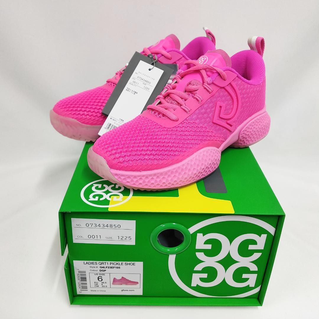 新品 未使用 ジーフォア QRT1ピッケル ゴルフシューズ ピンク 22.5cm