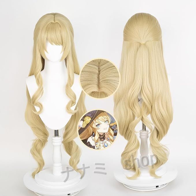 原神 ナヴィアのウィッグ コスプレ げんしん アクセサリー ウィッグ