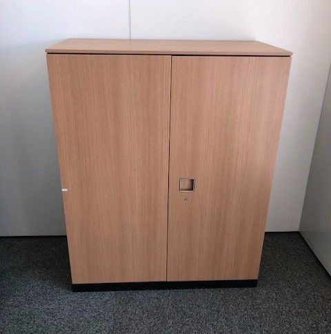 オカムラ レクトライン 両開き書庫 ウッドタイプ フラットヒンジ