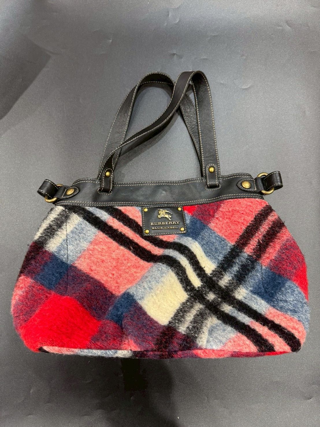 バーバリーブルーレーベル ハンドバッグ ツイード B25101547