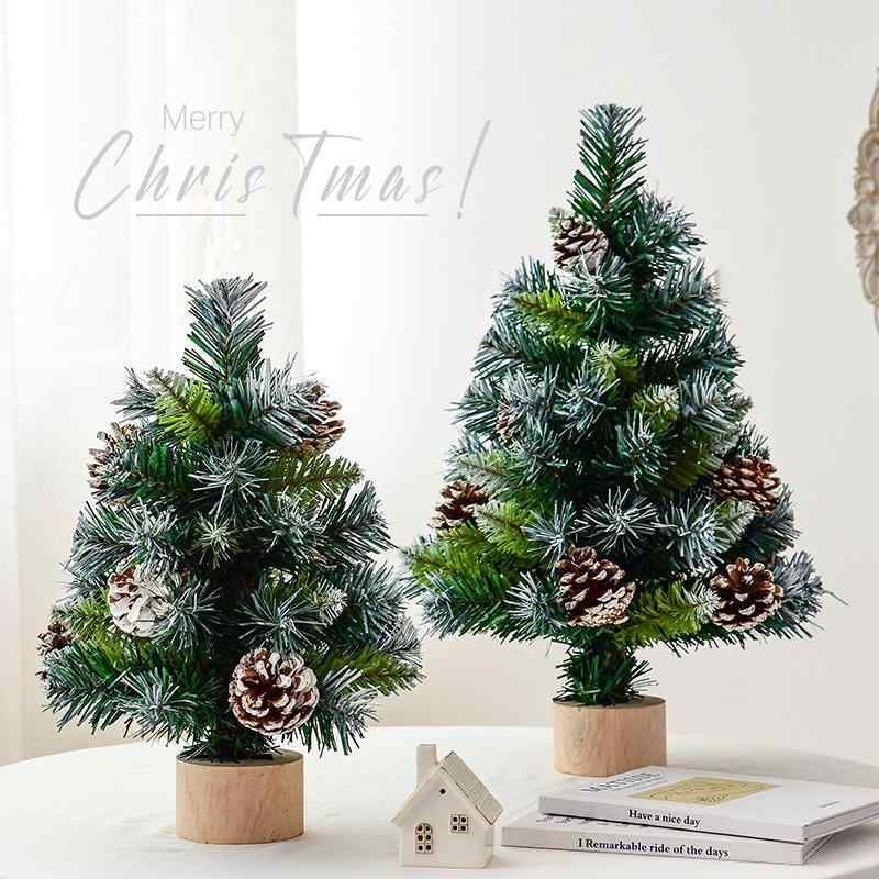 クリスマスツリー ミニ雪花 松ぼっくり クリスマス 卓上 飾り