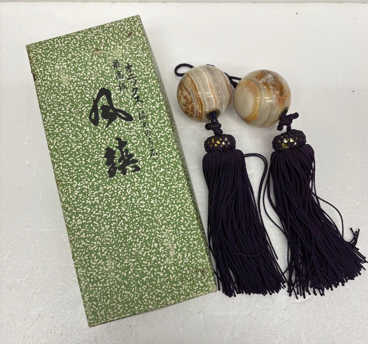 風鎮】オニックス めのう 高級 掛け軸 石材 飾り - メルカリ