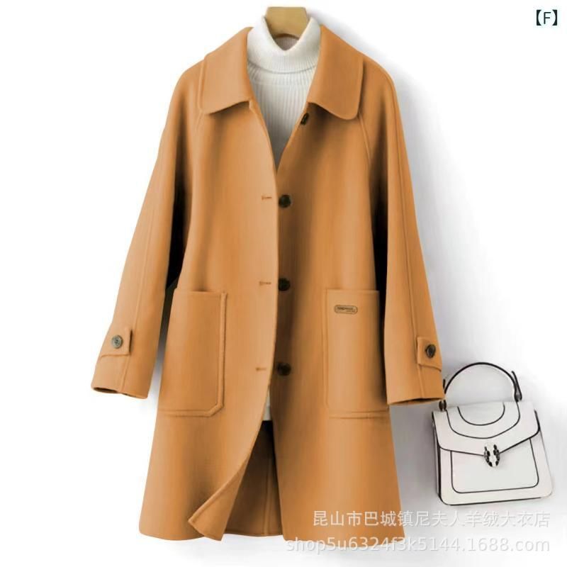 コート レディース ウール メルトン ダブルフェイス 羊毛 カシミヤ アウター ミドル丈 秋冬 韓国風 モラングリーン ブラック クリスマスレ WWW_OPDRERGINERDOGAN_COM