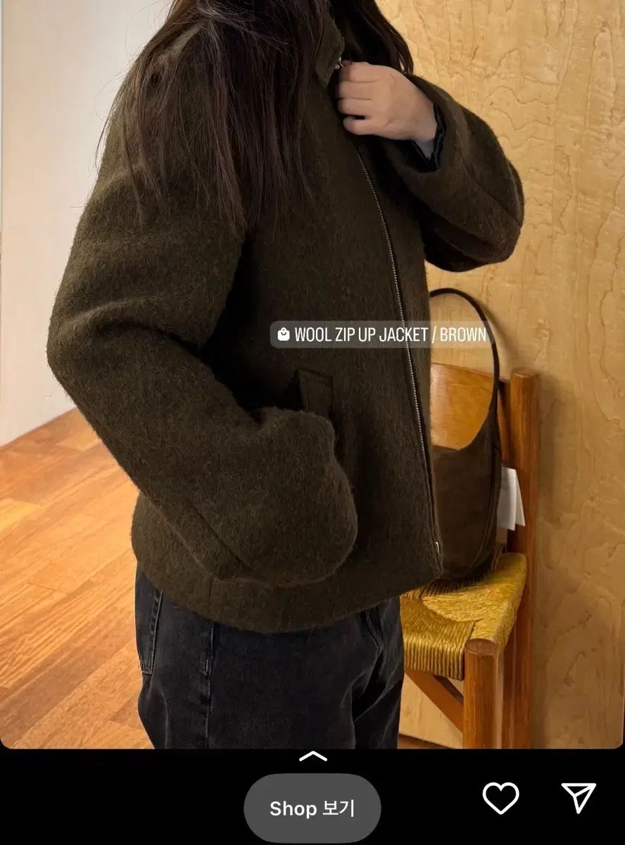 Lfm ウール ジップアップ ジャケット ブラウン Lfm ウール ジップアップ ジャケット