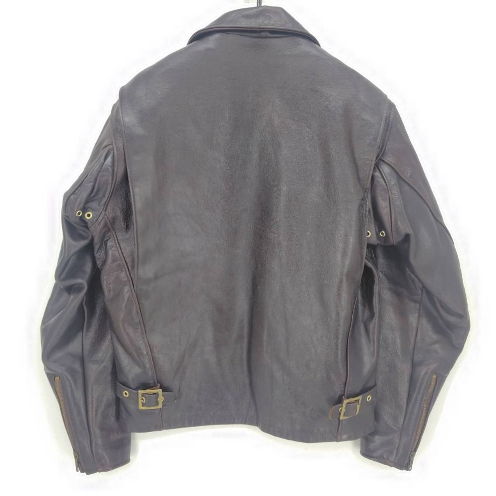 05w16725 ショット schott シングルライダースジャケット ダークブラウン 36 メンズ ライダースジャケット 品