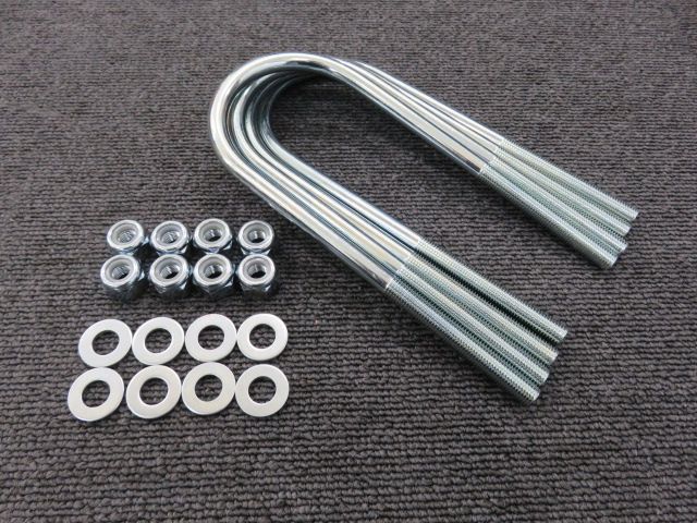 軽トラ リア ロング Uボルト ４本 キャリー ハイゼット ミニキャブ アゲトラ 日本製 クロメート Uボルト 軽トラ ロング Uボルト 190mm リフトアップ