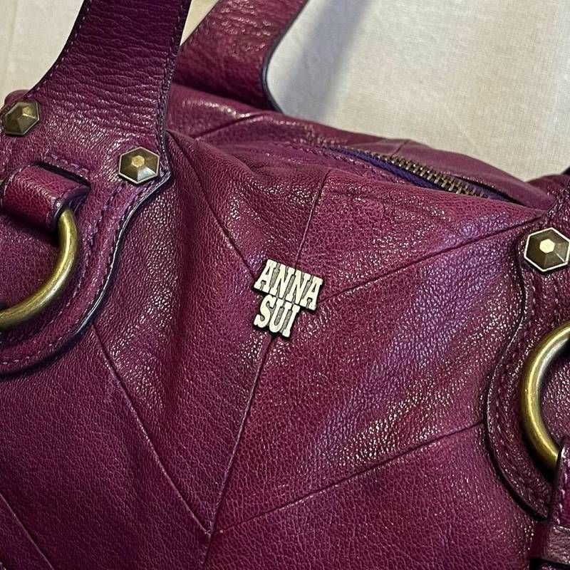 ANNA SUI ハンドバッグ スタッズ ゴールド金具 フェアリーグランジ ANNA SUI ハンドバッグ スタッズ ゴールド金具 フェアリーグランジ