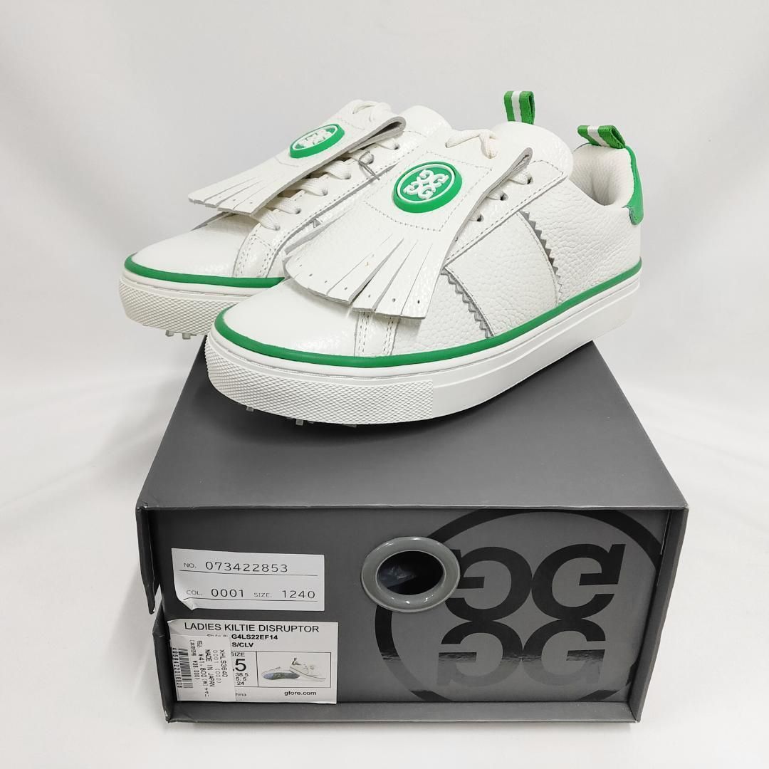新品 未使用 ジーフォア ディスラプター ゴルフシューズ ホワイト 24cm