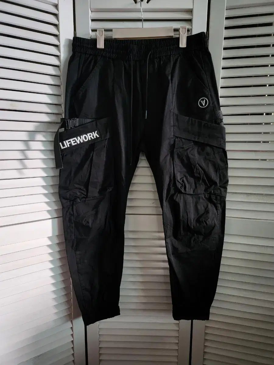 ライフウォーク ブラック カーゴ ジョガーパンツ L