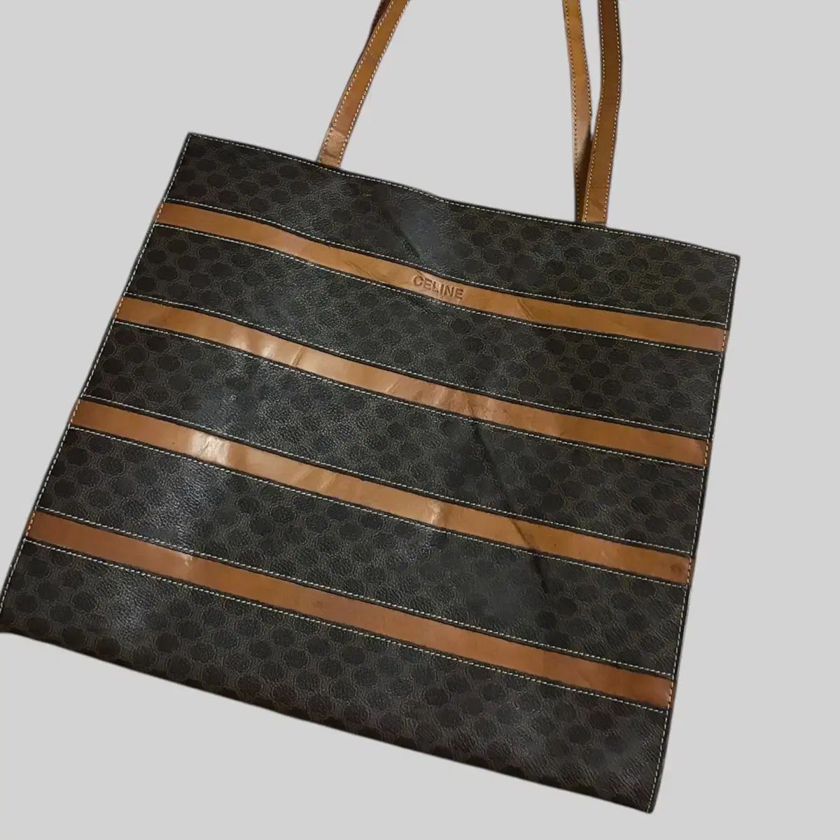 Celine セリーヌ ヴィンテージ マカダム トートバッグ