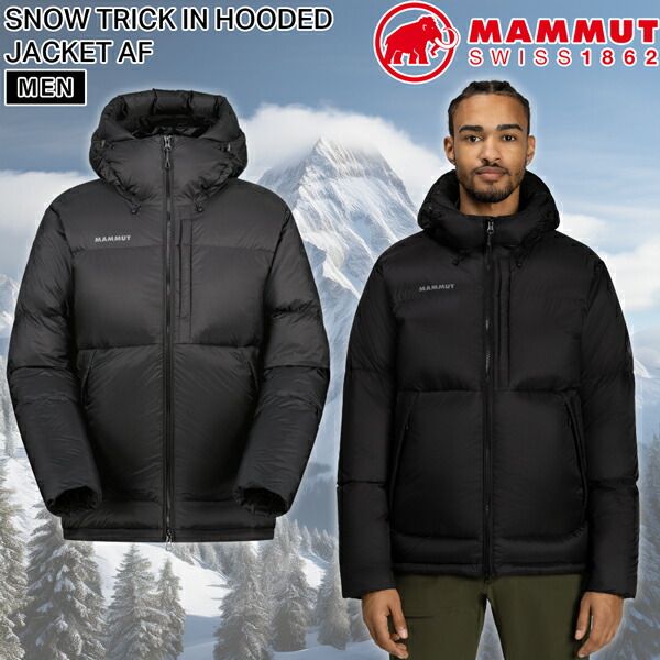 マムート スノートリックインサレーションフーデッドジャケット MAMMUT SNOW TRICK IN HOODED JACKET AF BLACK アウター ジャケット ダウン ハイロフト ブラック S M L XL