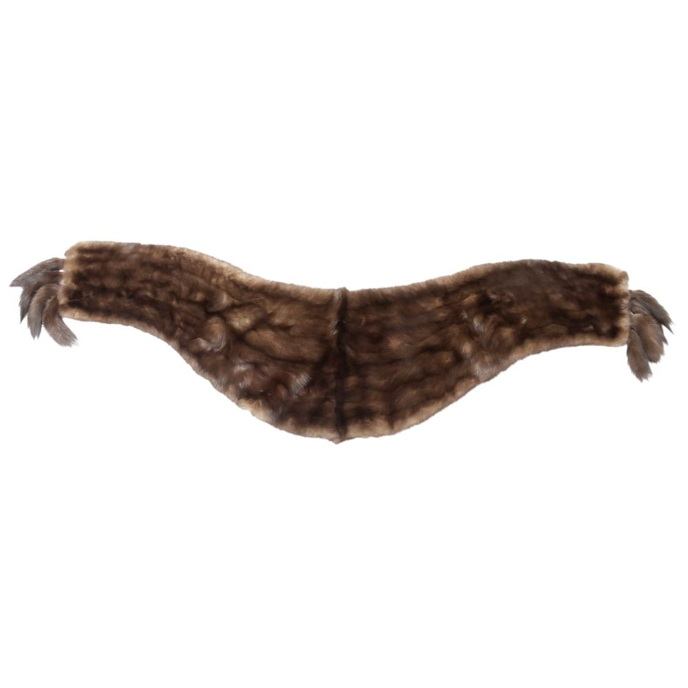 SOBOL ソボル ロシアンセーブル ストール セーブルファー 大判 フリンジ マフラー ショール 毛皮 ブランド古着 RA 6465