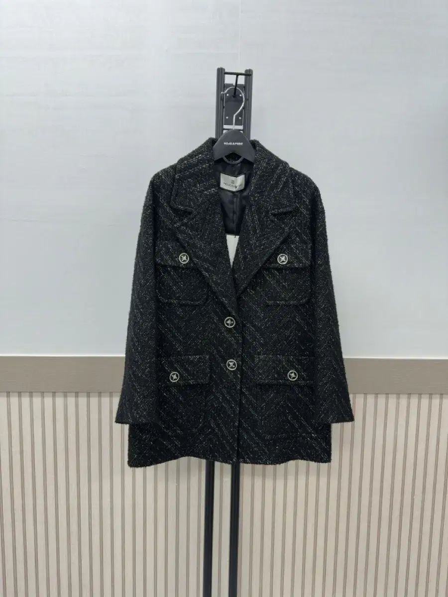 MOJO.S.PHINE モジョエスピン ポール感ありワイド トゥイードジャケット