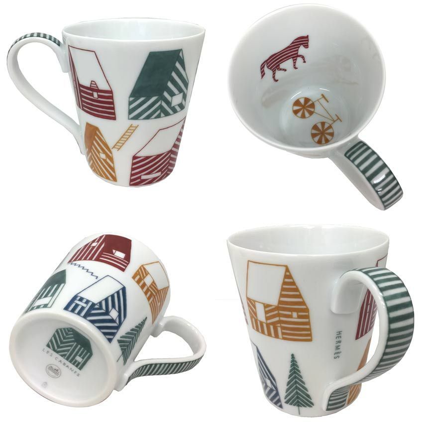 HERMES エルメス マグ カバン メゾン LES CABANES マグカップ 単品 食器 aq11831