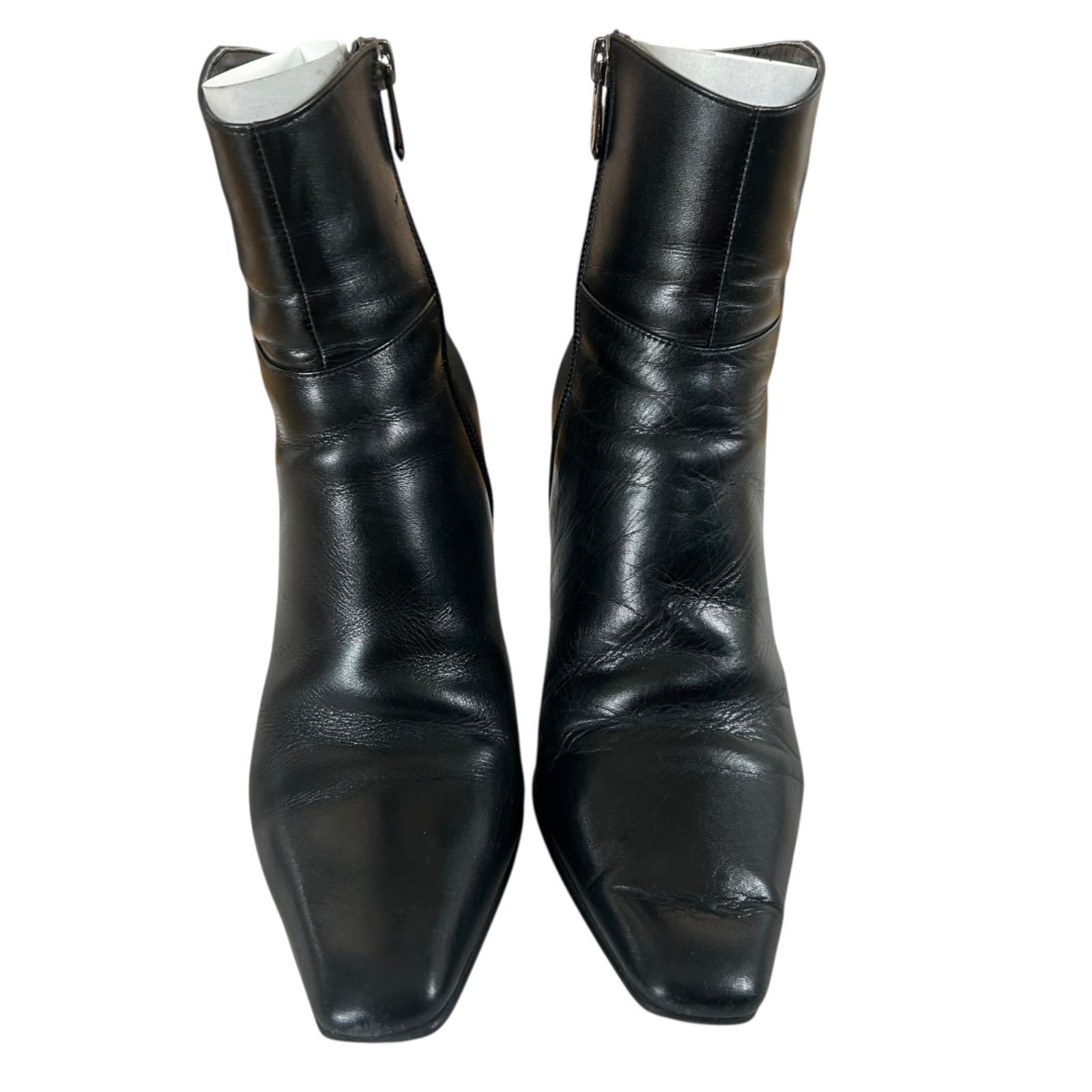 銀座かねまつ　本革ショートブーツ Z1606 GINZA Kanematsu 銀座かねまつ ショートブーツ ベルト付き