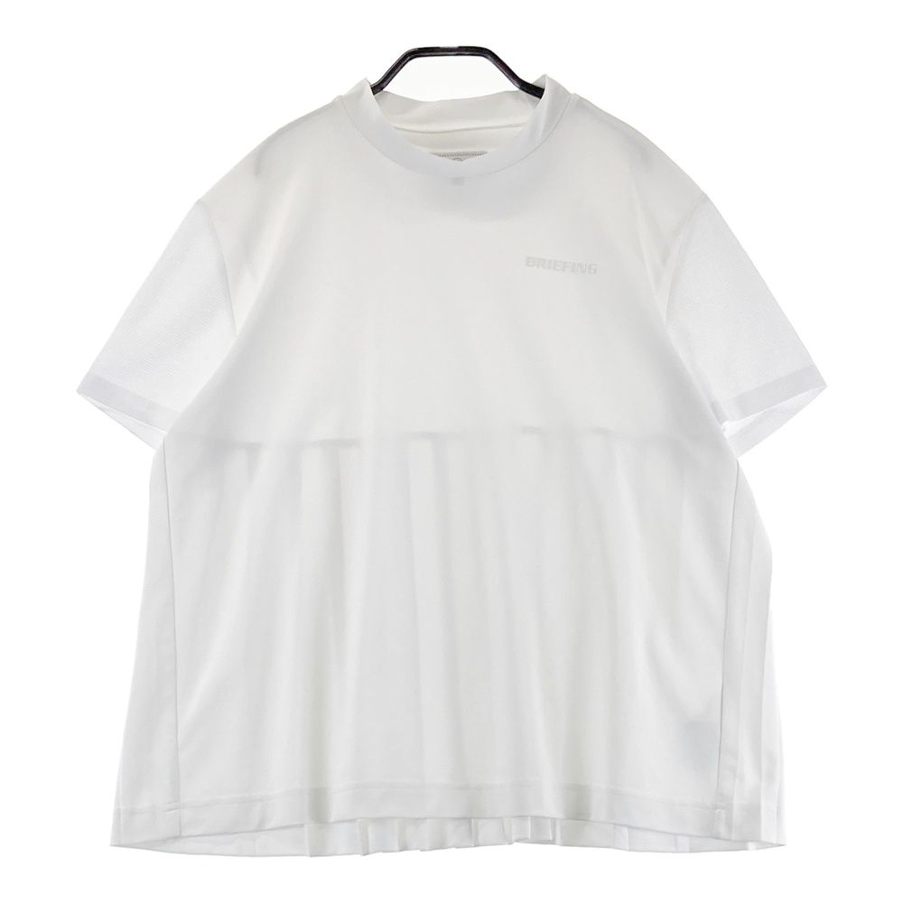 サイズ M BRIEFING GOLF ブリーフィング モデル ハイネック 半袖Tシャツ バックプリーツ ホワイト系 240101545683 ゴルフウェア レディース ストスト