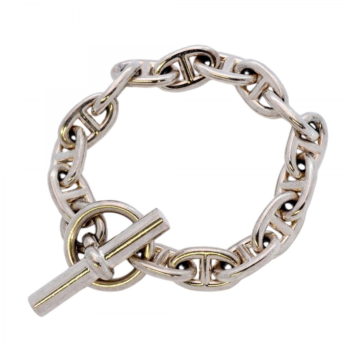 5jmb0915 エルメス ブレスレット シェーヌダンクル MM 15コマ シルバー925 メンズ レディース ユニセックス