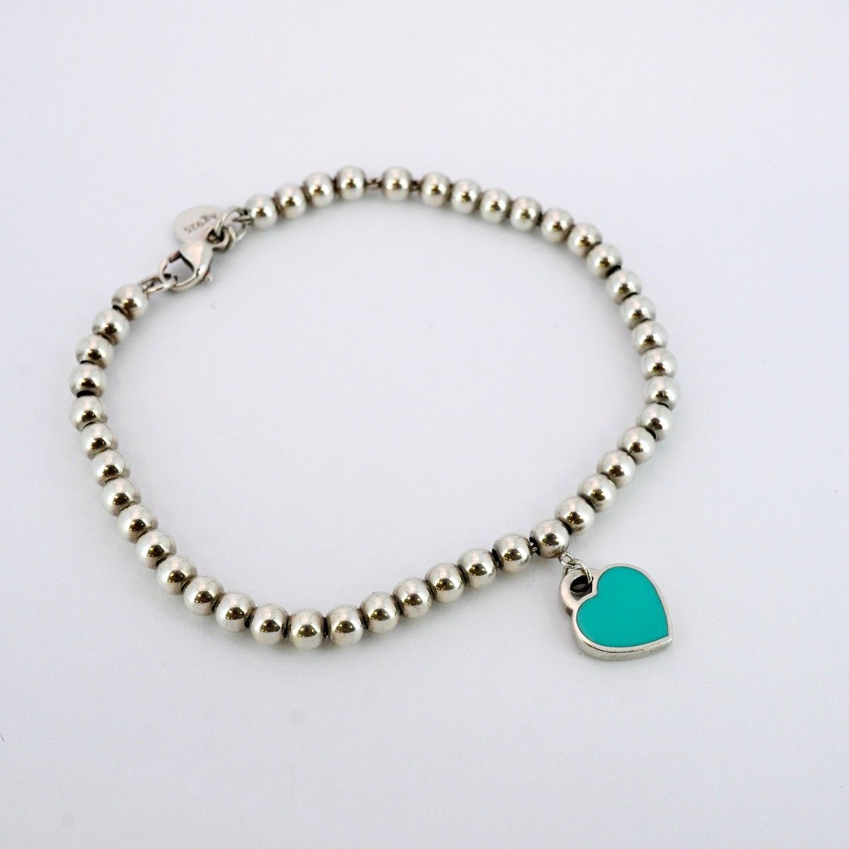 5 jmb 0918 ティファニー ブレスレット リターントゥ ハート 1 PD シルバー925 ダイヤモンド ブルー レディース