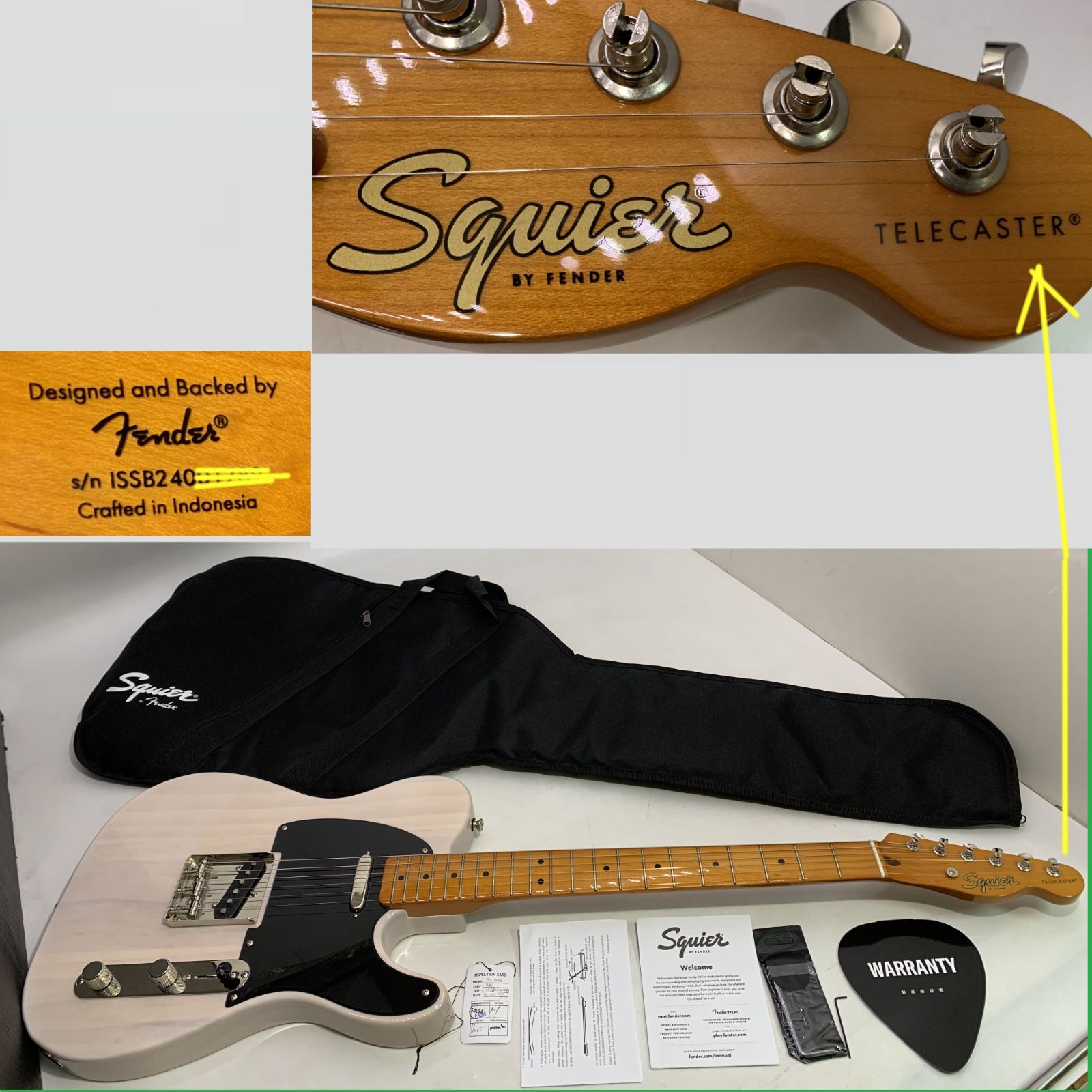 楽器 Squier by Fender Classic Vibe 50 s Telecaster White インドネシア製 エレキギター ホワイト スクワイヤー フェンダー テレキャスター