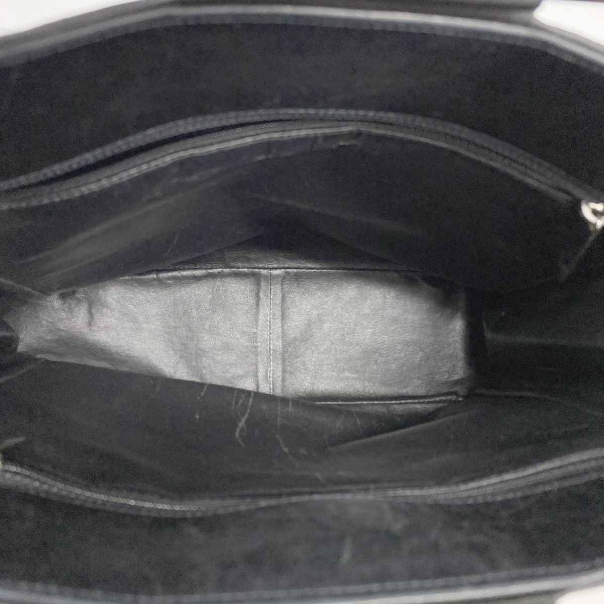  5 ob 1060-h シャネル ハンドバッグ チョコバー ラムスキン ブラック シルバー金具 レディース ハンドバッグ バッグ