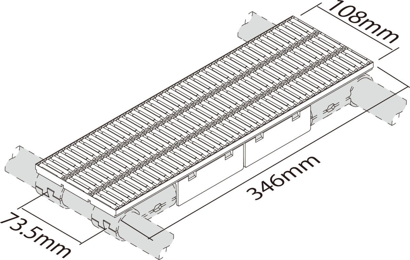 スペーシア 入 パネルローラー ミニローラーコンベア シングルタイプ JB PR 1 SX 2