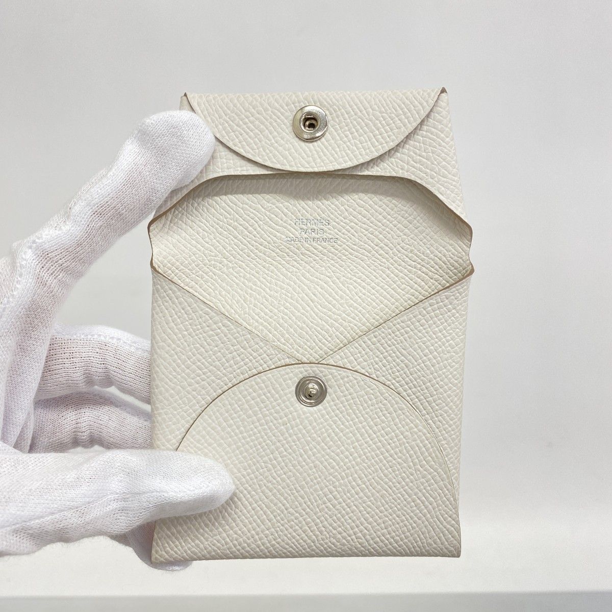  5 oc 1456 エルメス コインケース バスティア ヴォーエプソン グリペール シルバー金具 W刻印 レディース コインケース 小銭入れ 小物