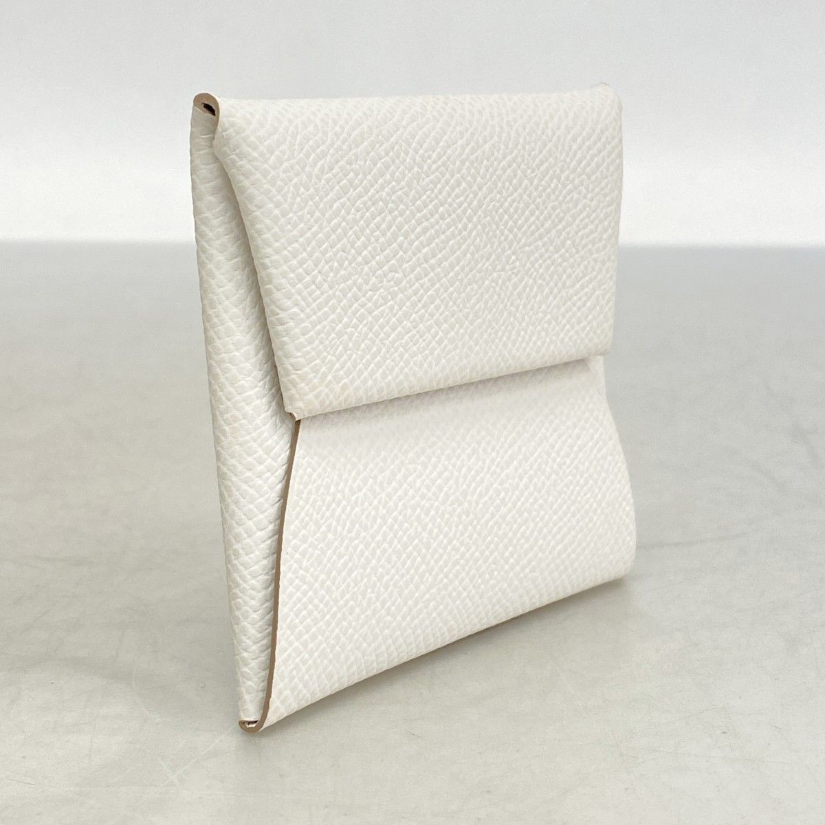 5 oc 1456 エルメス コインケース バスティア ヴォーエプソン グリペール シルバー金具 W刻印 レディース