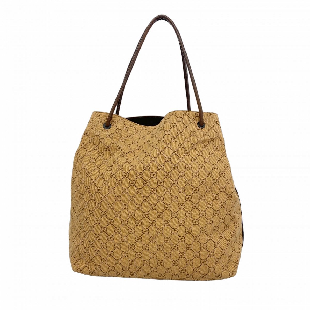 5oc1507 グッチ トートバッグ 101340 キャンバス ベージュ ブラウン レディース