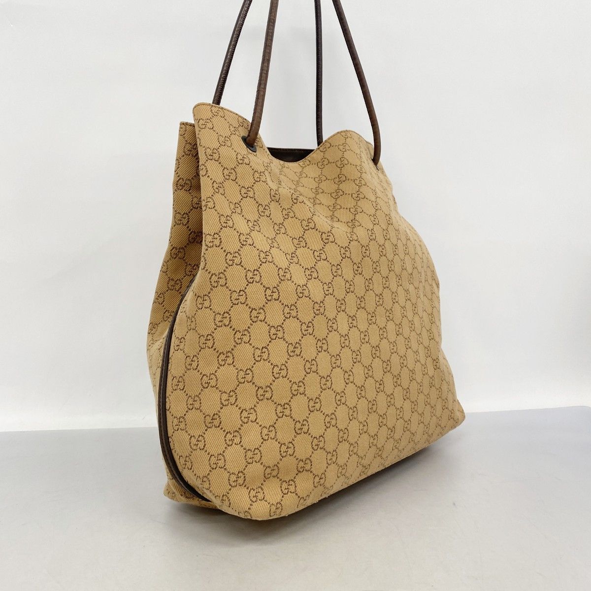 5oc1507 グッチ トートバッグ 101340 キャンバス ベージュ ブラウン レディース