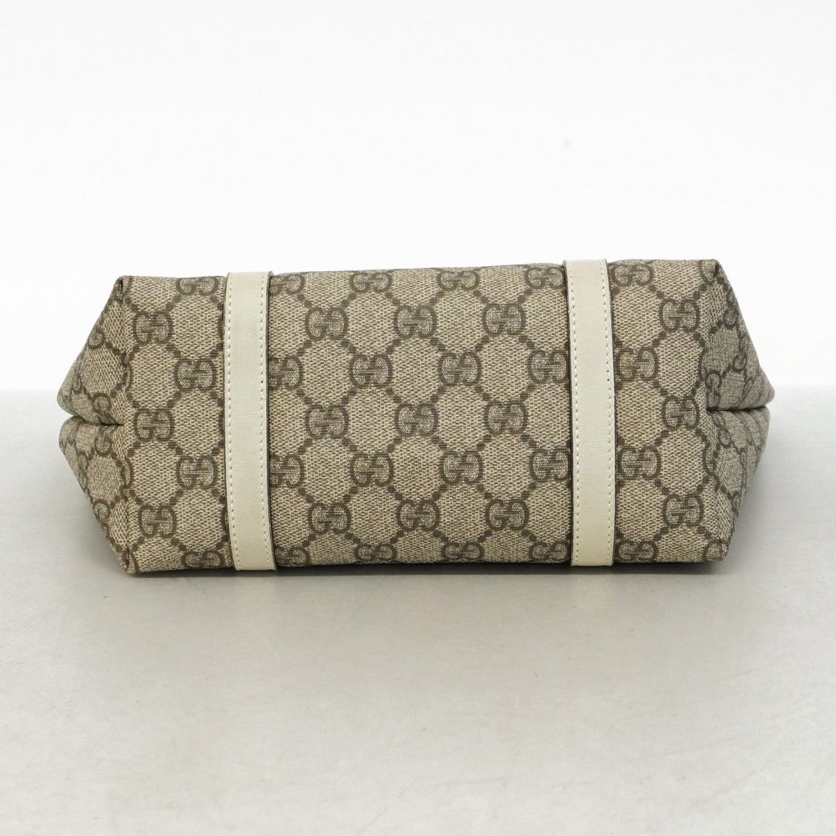  5 oc 1524 グッチ ハンドバッグ GGスプリーム チルドレンズ 297557 PVC ブラウン ベージュ シルバー金具 レディース ハンドバッグ バッグ