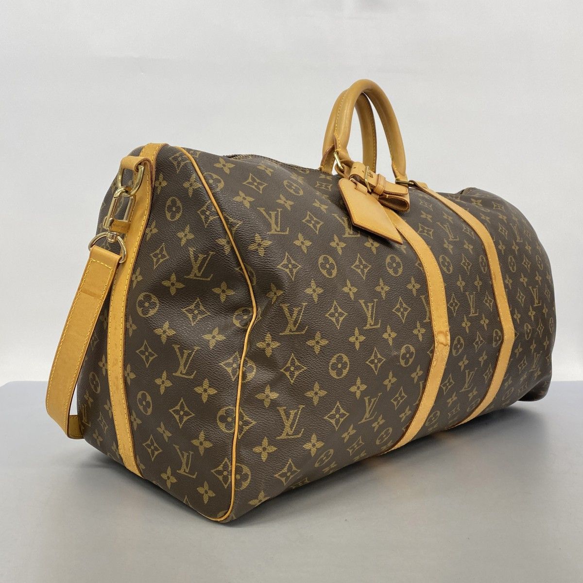 5oc1574 ルイヴィトン ボストンバッグ モノグラム キーポルバンドリエール55 M41414 ブラウン メンズ レディース ユニセックス