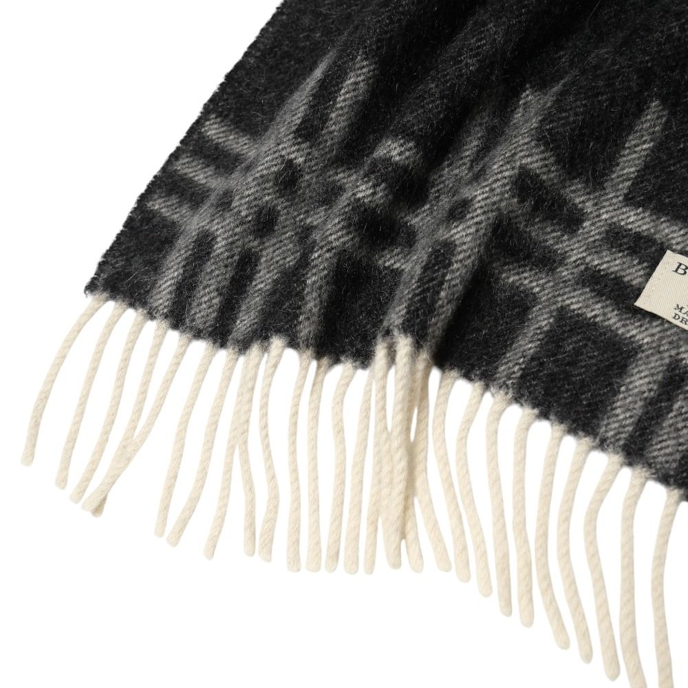 ■美品■BURBERRY バーバリー マフラー チェック 総カシミヤ フリンジ ストール ブランド古着【中古】20251113/RA6475 BURBERRY（バーバリー） マフラー チェック カシミアスカーフ