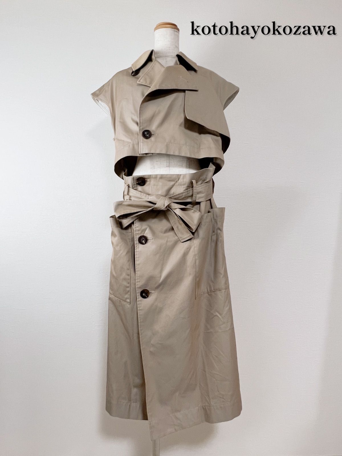 kotohayokozawa コトハヨコザワ ワンピース ベージュ