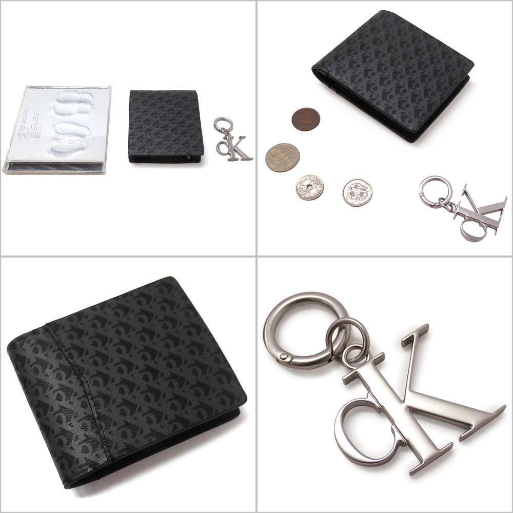 Calvin Klein カルバンクライン アウトレット Calvin Klein Jeans カルバン クライン ジーンズ 二つ折り財布 キーリング セット 4G1002G 002