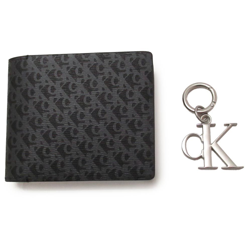 Calvin Klein カルバンクライン アウトレット Calvin Klein Jeans カルバン クライン ジーンズ 二つ折り財布 キーリング セット 4G1002G 002